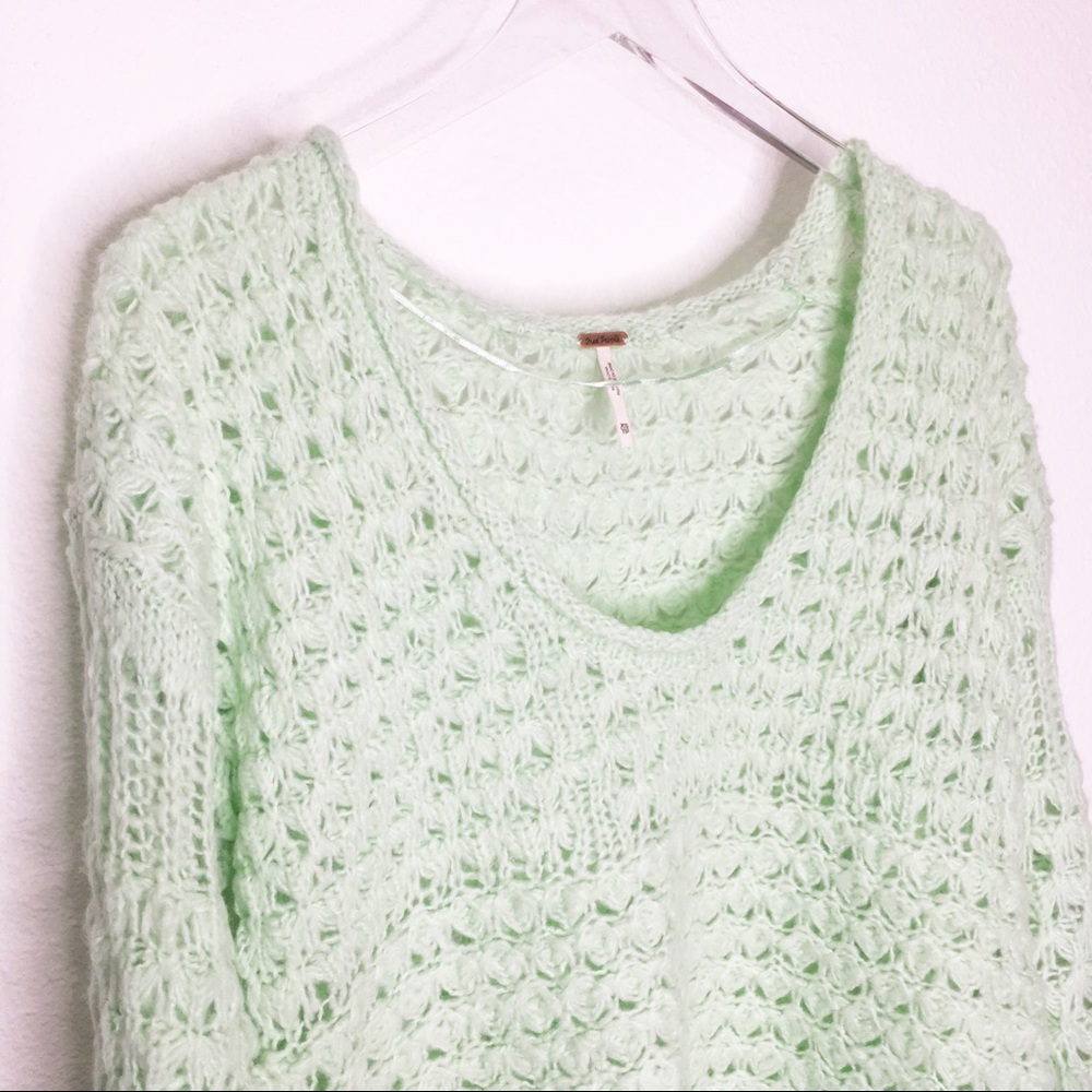NWT Free People Crochet Oversized Sweater - Picture 3 of 7